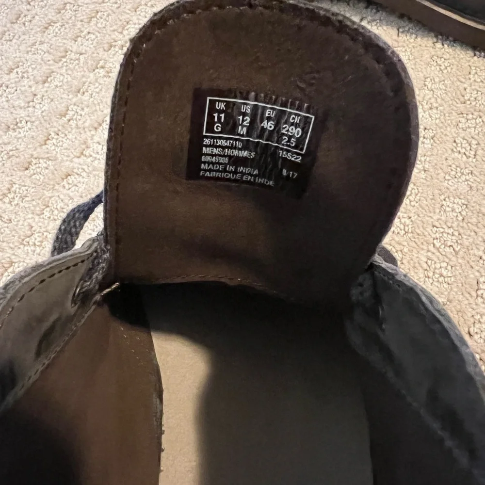 Clarks Black Leather Chukka Boots